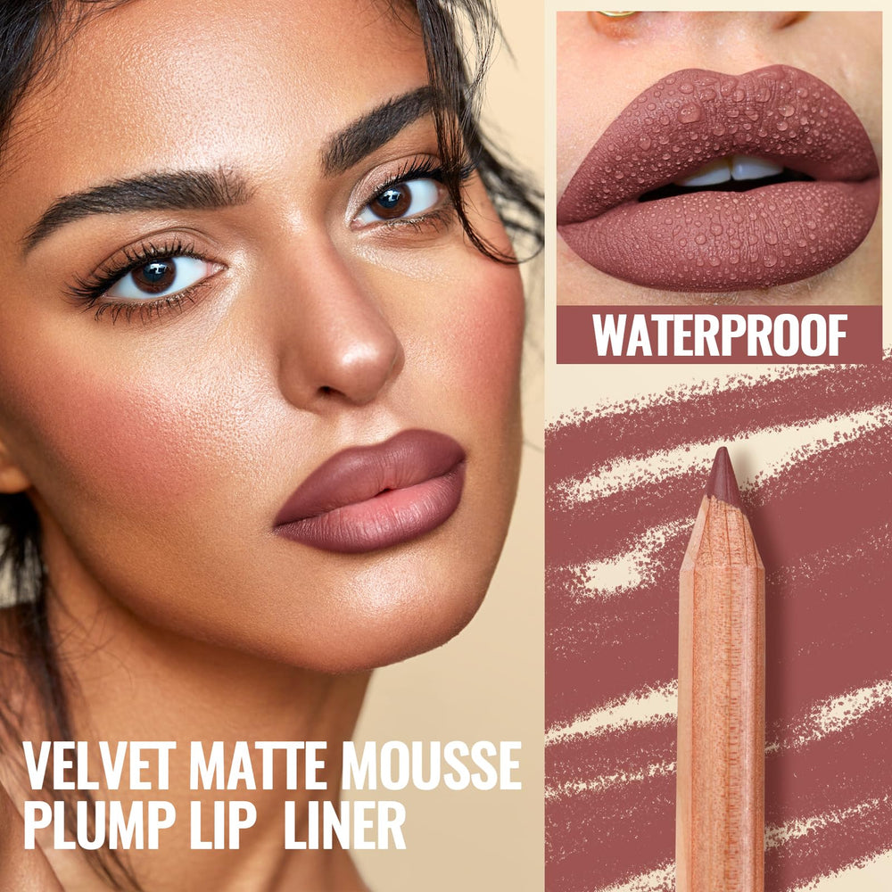 Pudaier delineador labios set6 caramelo: color cálido para definir y rellenar con suavidad.