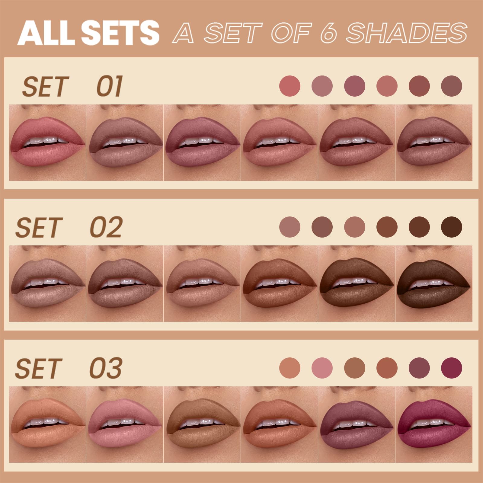 Pudaier delineador labios set6 fucsia: color vibrante para acentos de mirada y labios.