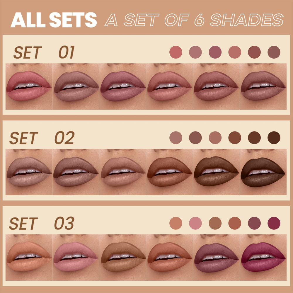 Pudaier delineador labios set6 fucsia: color vibrante para acentos de mirada y labios.