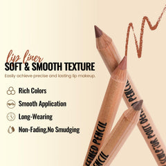 Pudaier delineador labios set6 moca: color moca para definición elegante y natural.