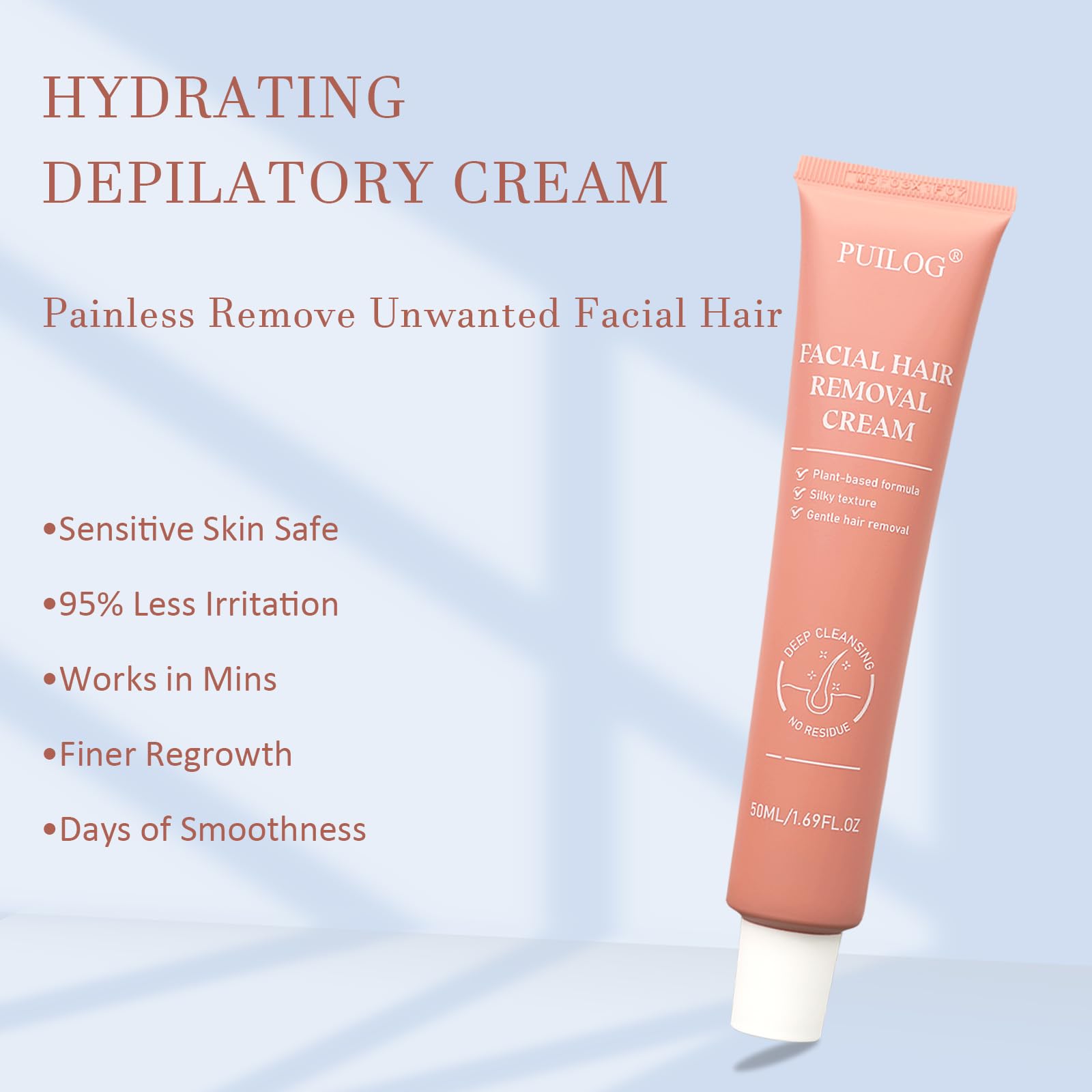 PUILOG crema, aplicador suave para aplicación facial uniforme.