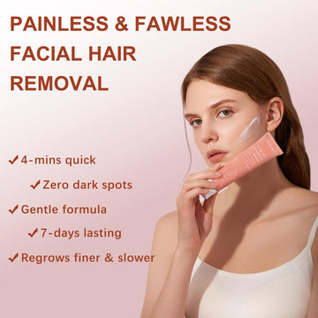 PUILOG crema depilatoria facial, aplicador suave, depilación precisa sin irritación.