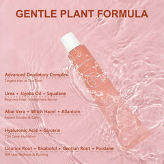 PUILOG crema depilatoria facial, textura hidratante, piel sedosa tras depilar.