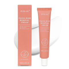 PUILOG crema eliminacion vello facial, botella, uso rápido y suave en casa.