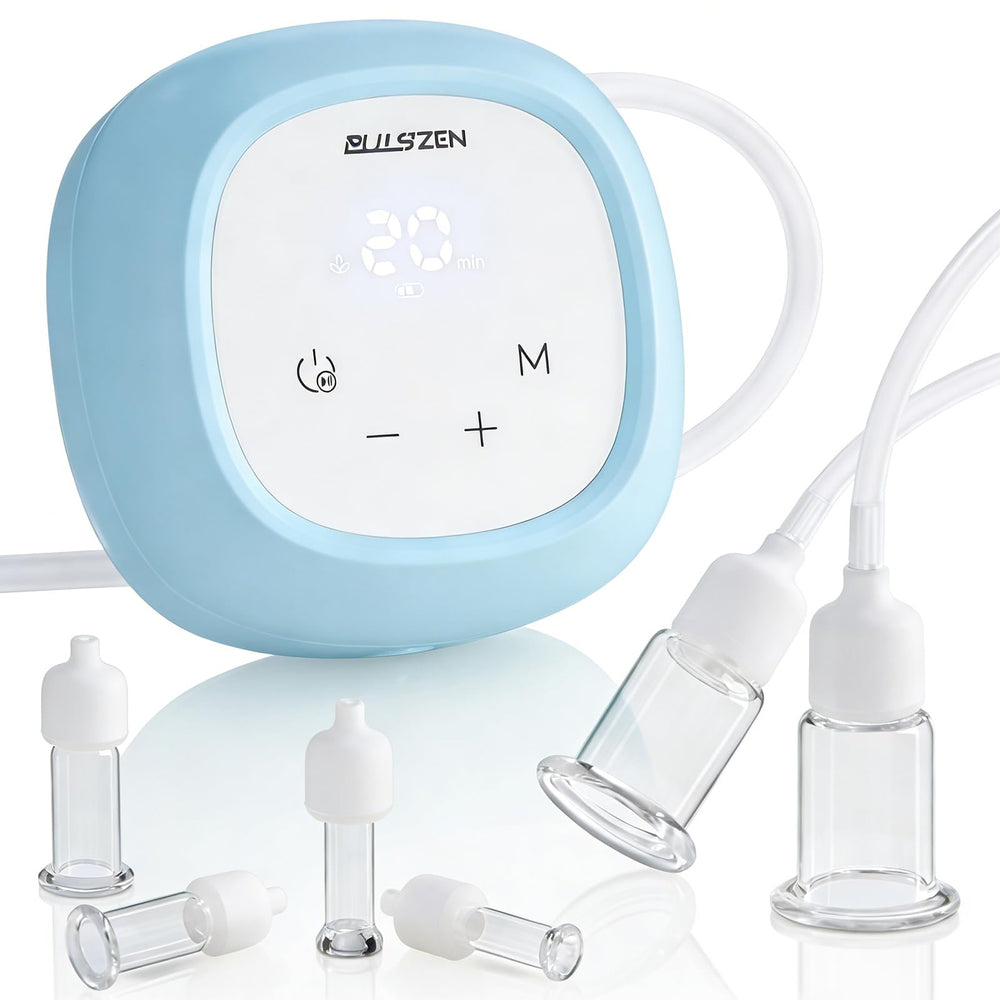 PulsZen set ventosas faciales eléctrico 3 en 1 para uso diario.