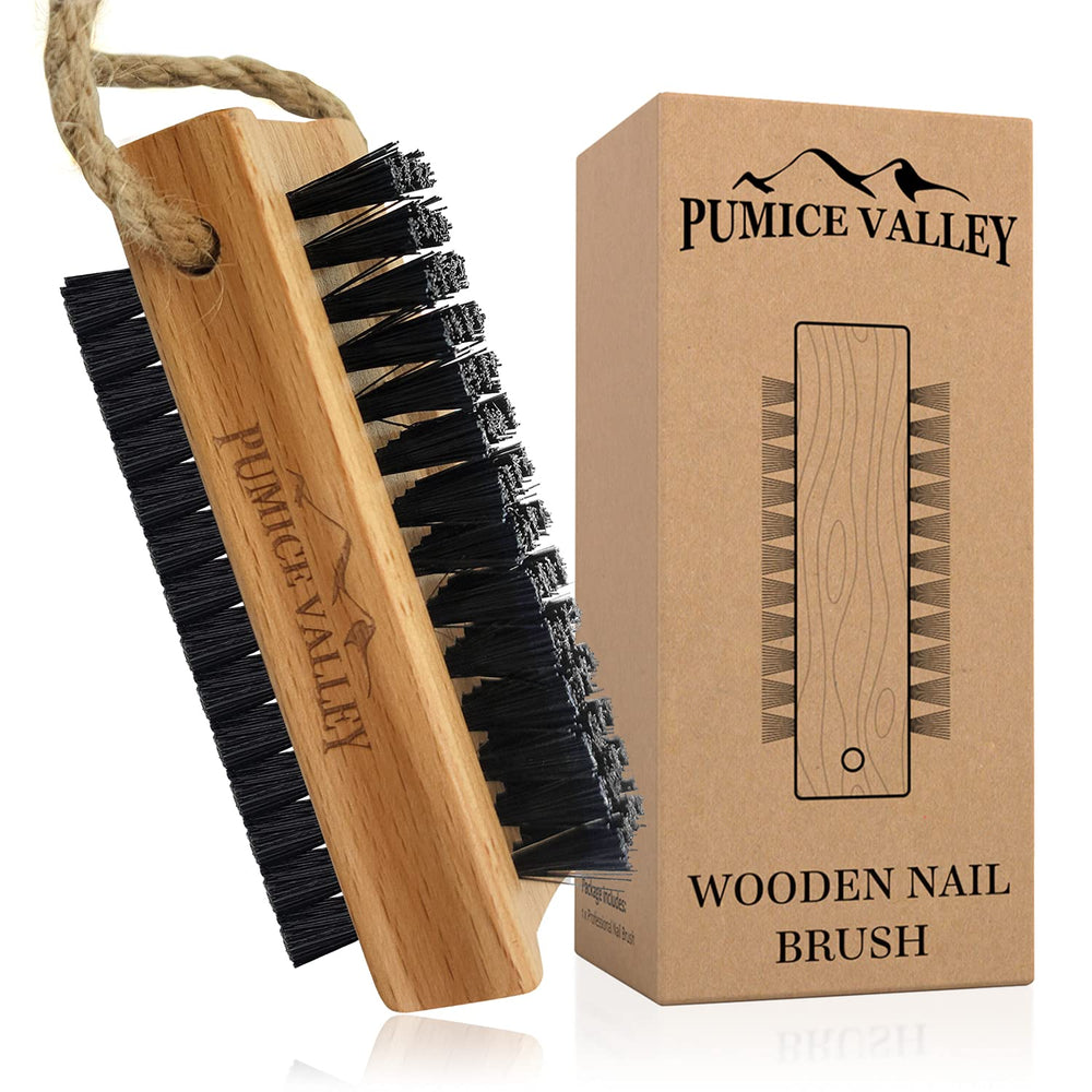 Pumice Valley cepillo de uñas doble cara, enfoque en la limpieza rápida y completa