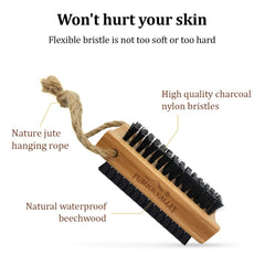 Pumice Valley cepillo para uñas con madera de haya, mango ergonómico