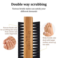 Pumice Valley cerdas carbón, limpieza profunda de uñas