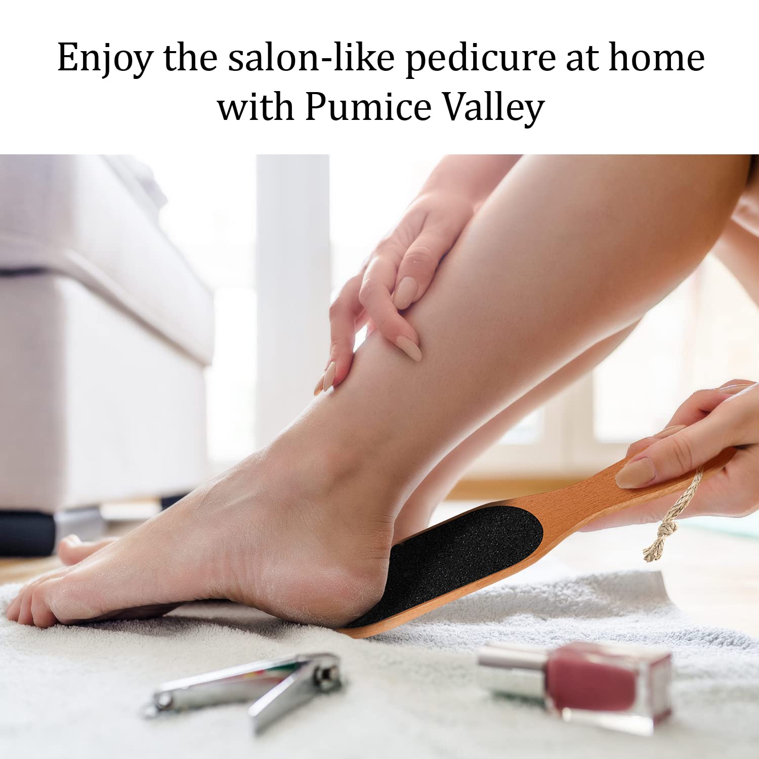 Pumice Valley resultado suave tras exfoliación en la ducha.