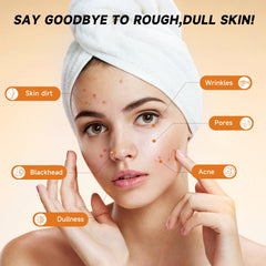 Pumkot pads in hand for facial cleansing routine