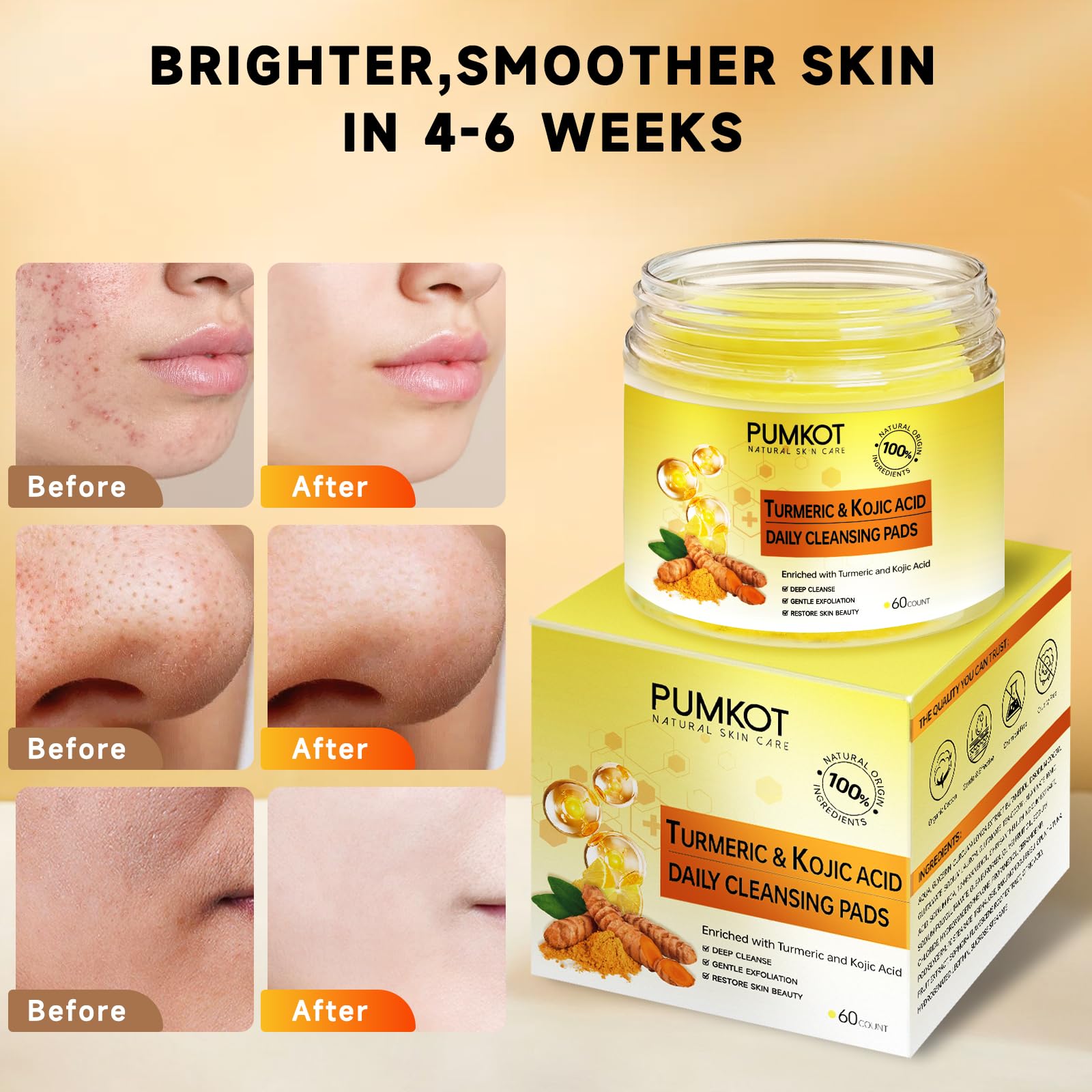 Pumkot travel-friendly cleansing pads box ready for on-the-go