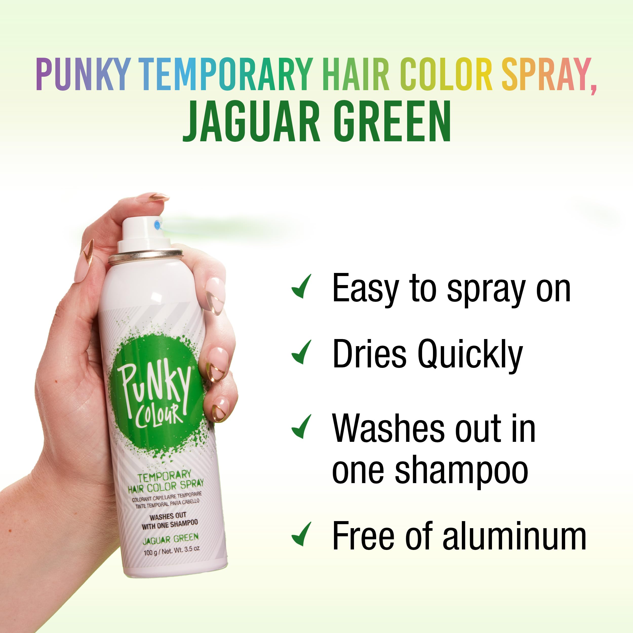 Punky Jaguar Verde: aplicación fácil para realzar el peinado sin esfuerzo