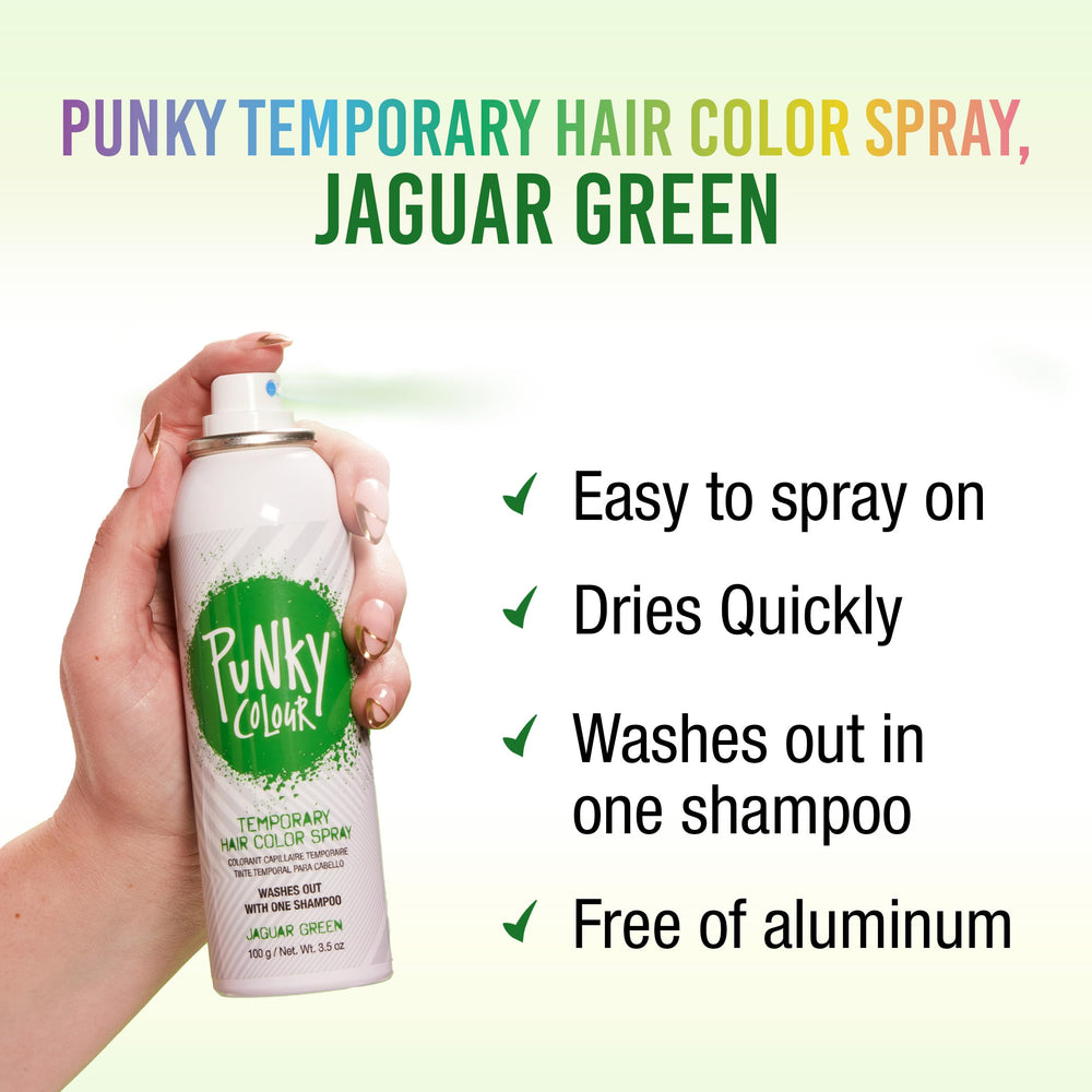 Punky Jaguar Verde: aplicación fácil para realzar el peinado sin esfuerzo