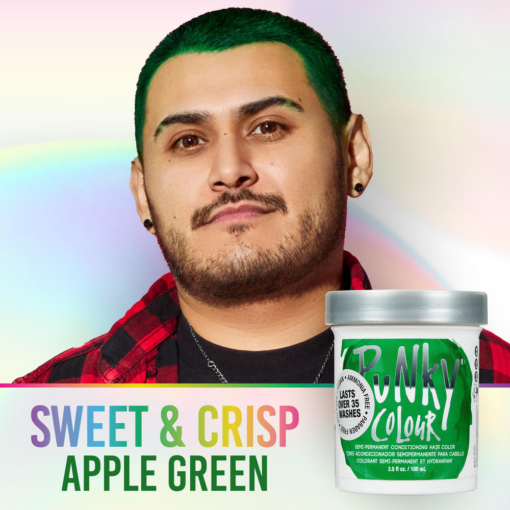 Punky Apple Green aporta cabello suave y brillante gracias a la keratina