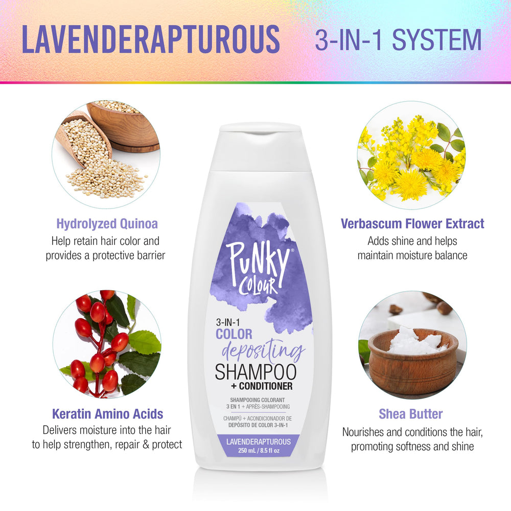 Punky Color 3-en-1 Lavanda: aplicación crema para cabello teñido