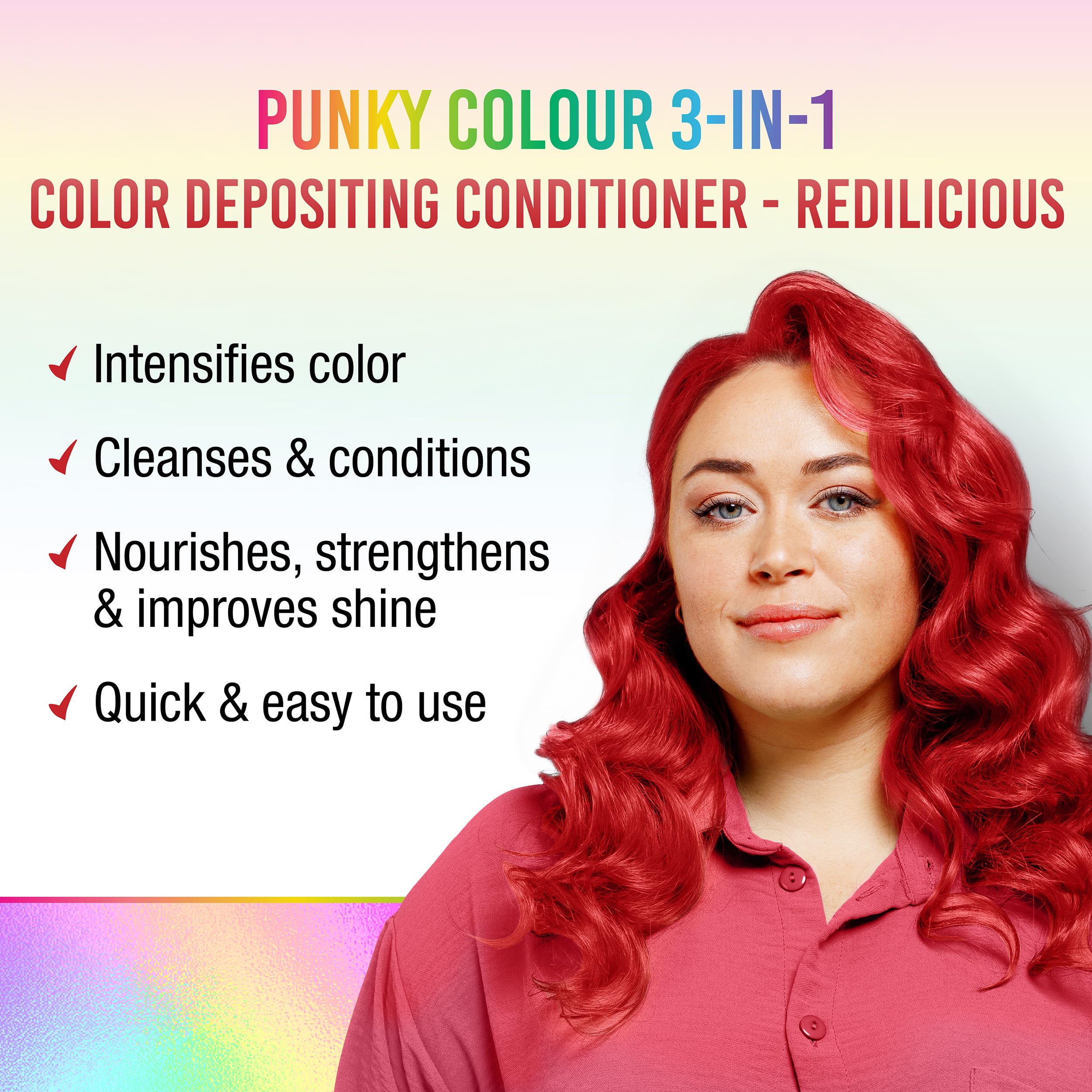 Punky Color 3-en-1: depósito de color que limpia y condiciona en cada lavado.