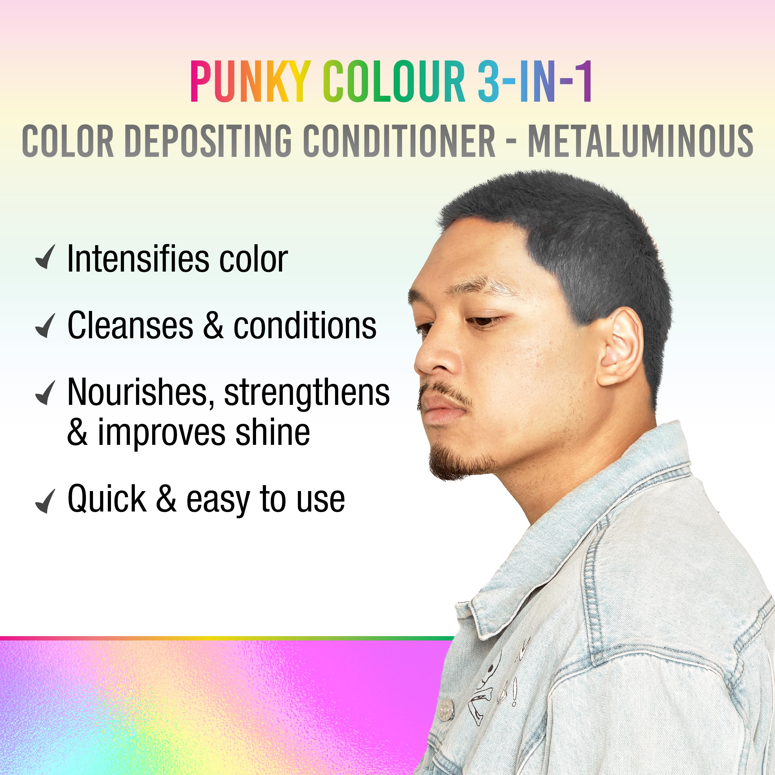 Punky Colour 3-en-1: aplicación cremosa que deja el cabello suave y con brillo.