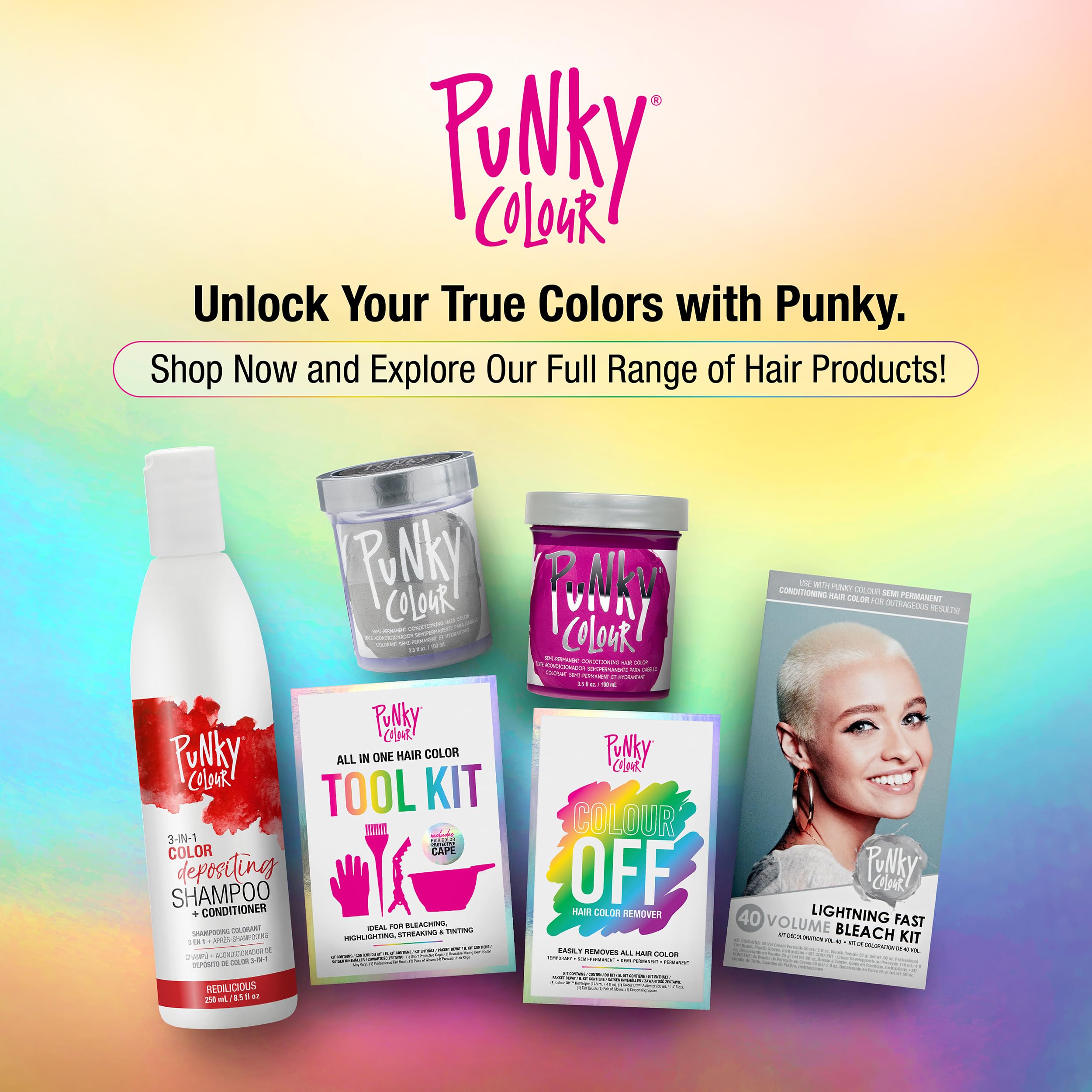 Punky Colour Off Kit esponja aplicadora para aplicación cómoda.