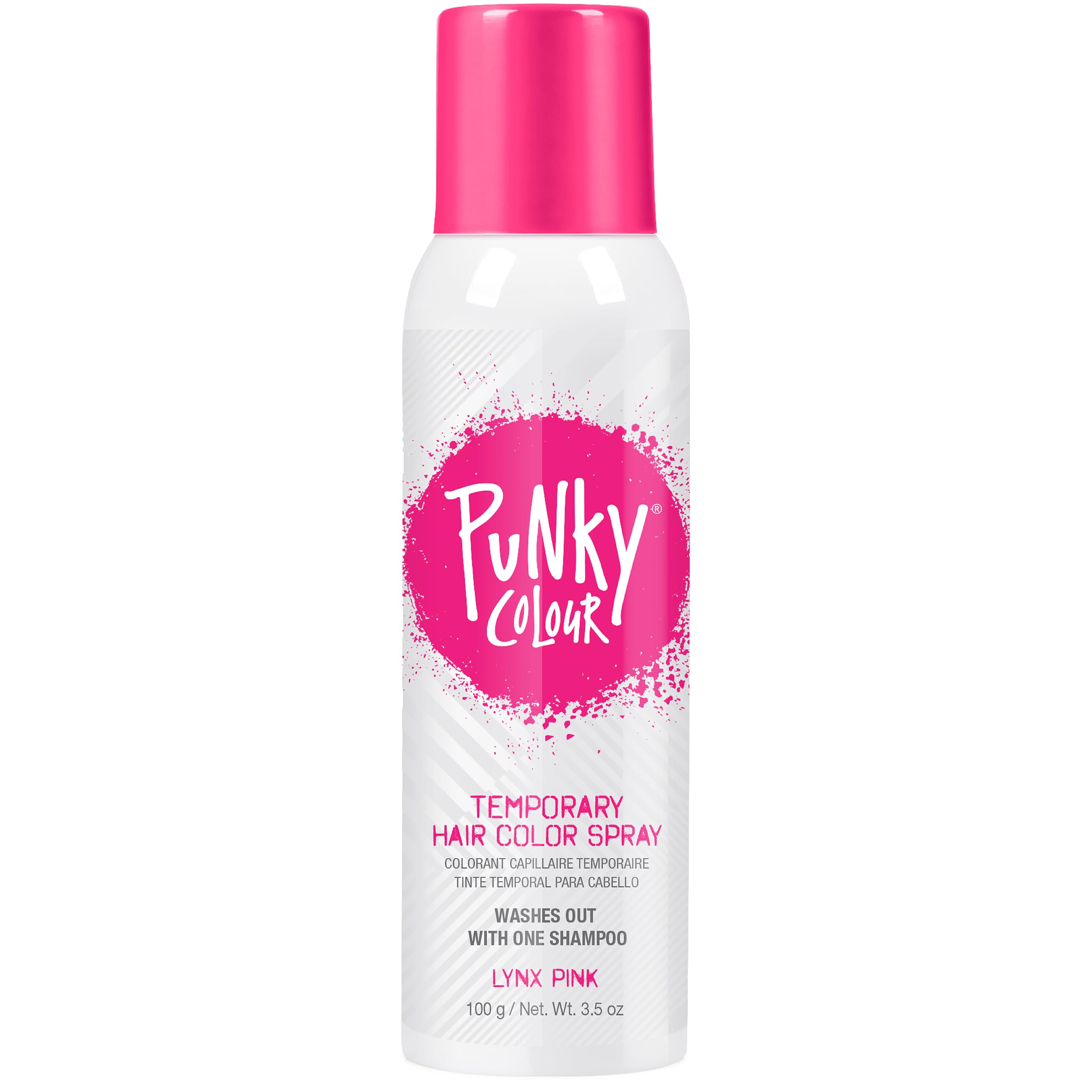 Punky pulverizador color temporal Lynx Pink para cabello, color vibrante y lavable con champú