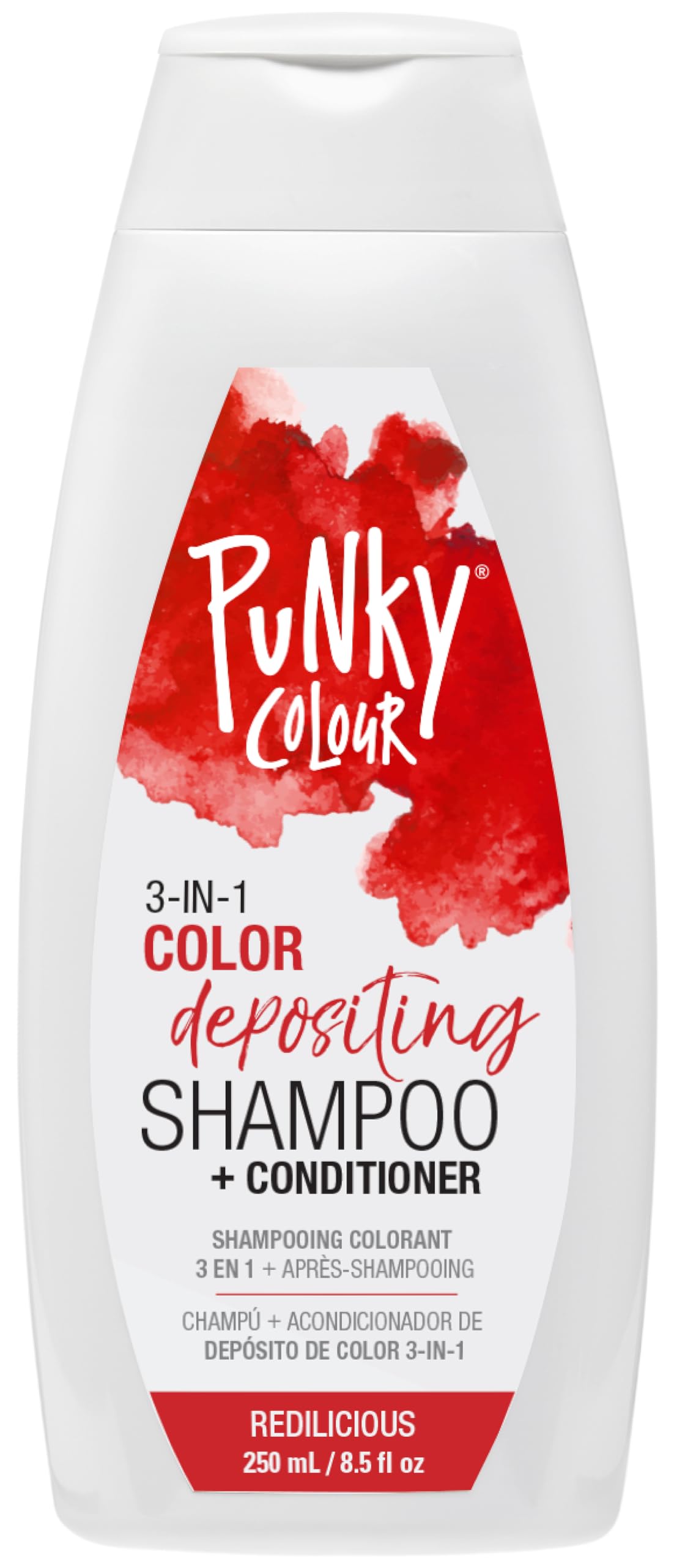 Punky Redilicious: botella de acondicionador depositante de color para realzar rojos.