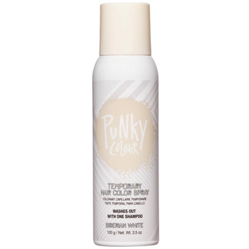Punky Siberian White hair color spray bottle for quick, non-damaging color.
