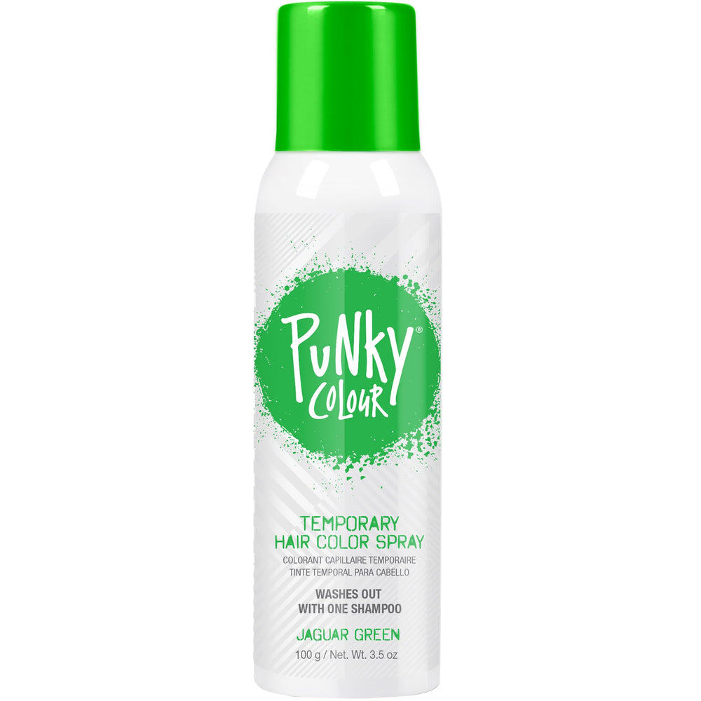 Punky Jaguar Verde: spray temporal para destellos vibrantes y lavado sencillo