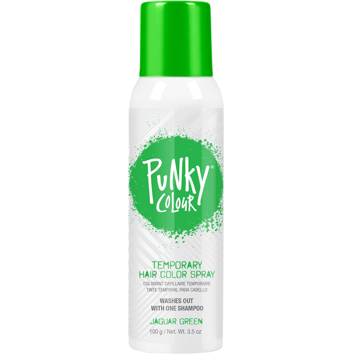Punky Jaguar Verde: spray temporal para destellos vibrantes y lavado sencillo