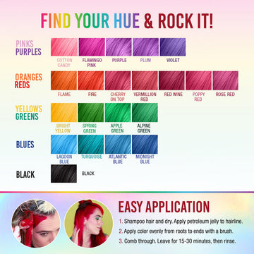 Punky Vermillon Rojo inspira un look audaz y diferente.
