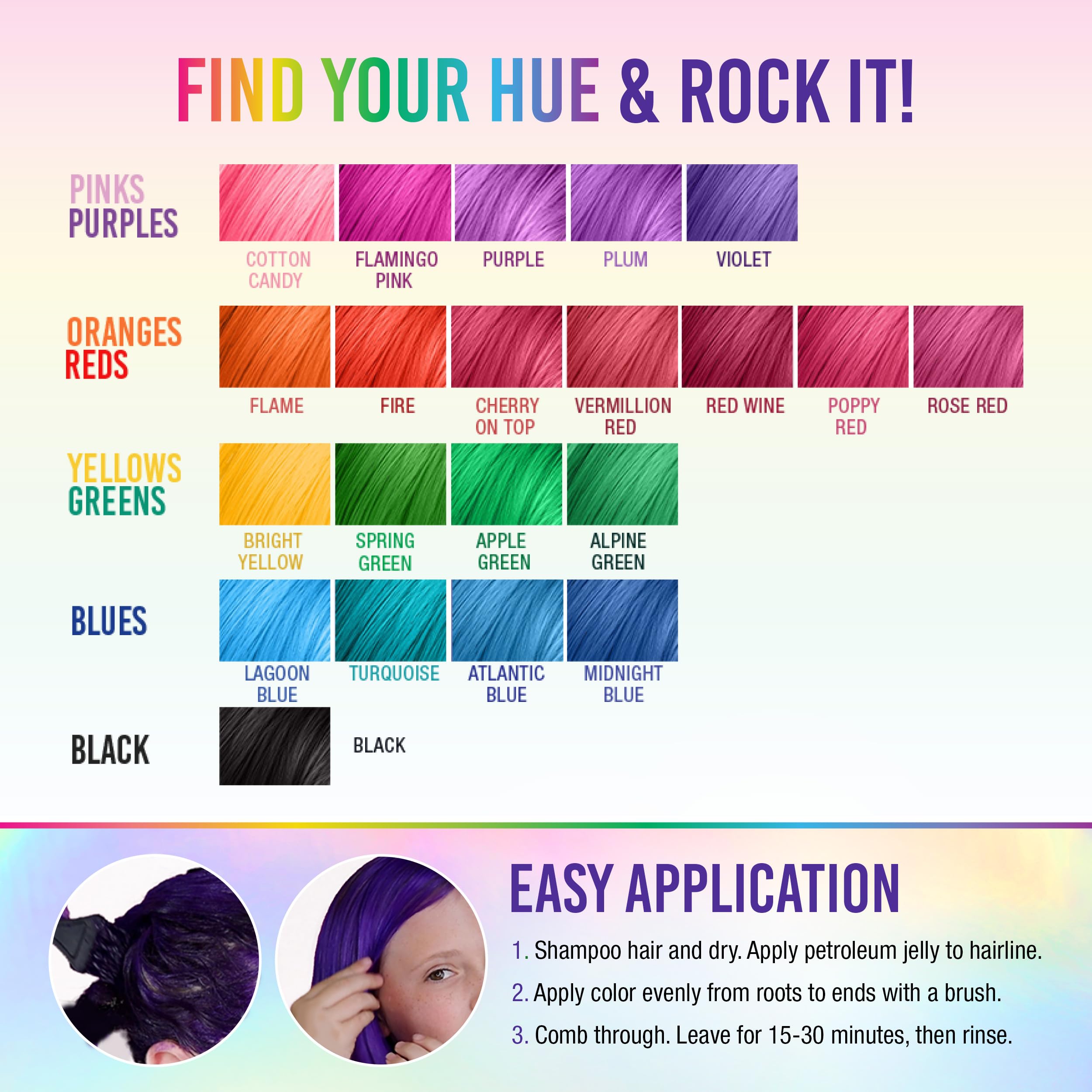 Punky Violet: cabello suave y brillante tras la coloración.