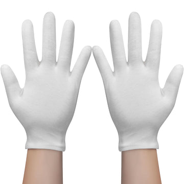 Guantes blancos Pupkoli de algodón para dormir, suavidad y confort nocturno.