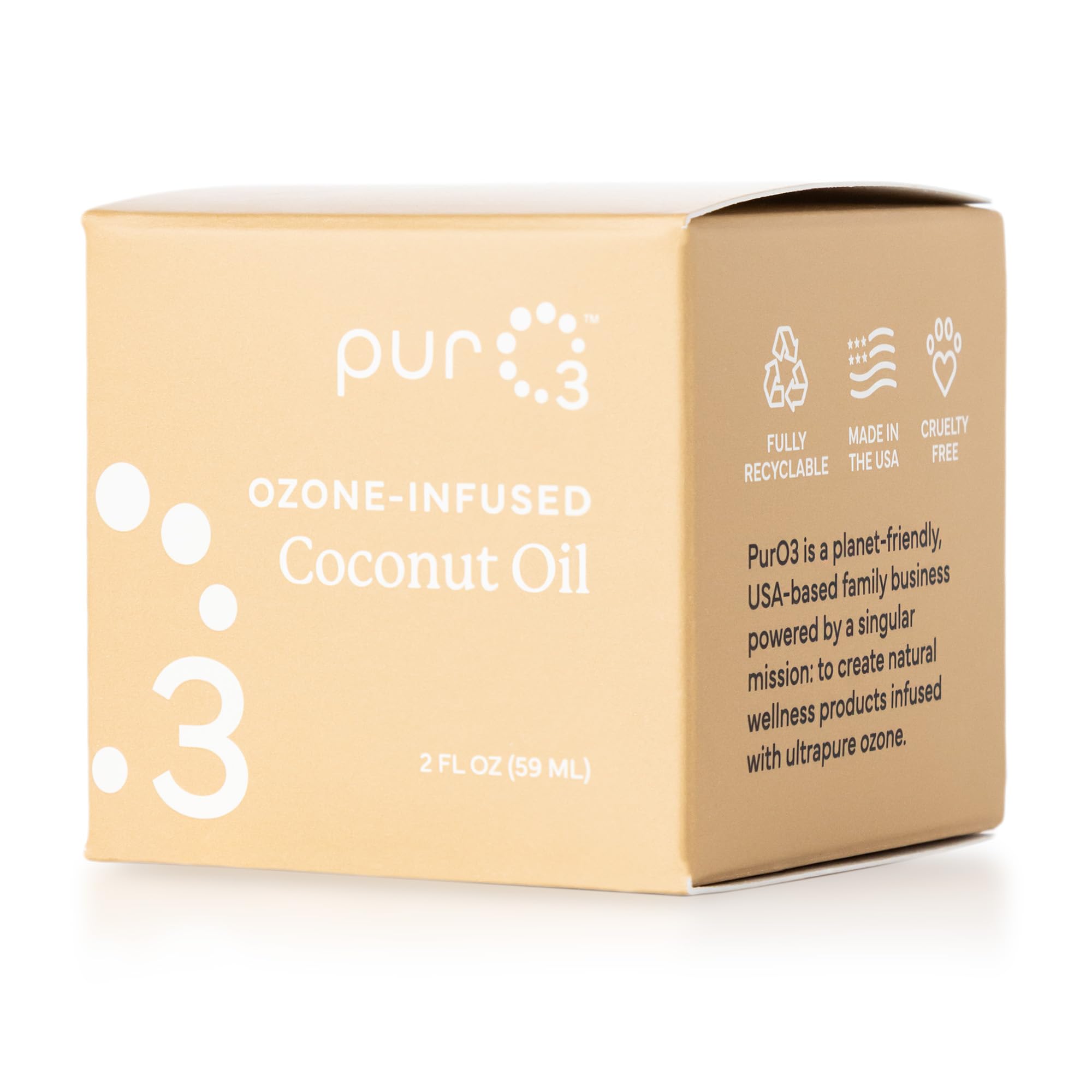 PurO3 aceite coco ozonado ingredientes naturales sin aditivos innecesarios.