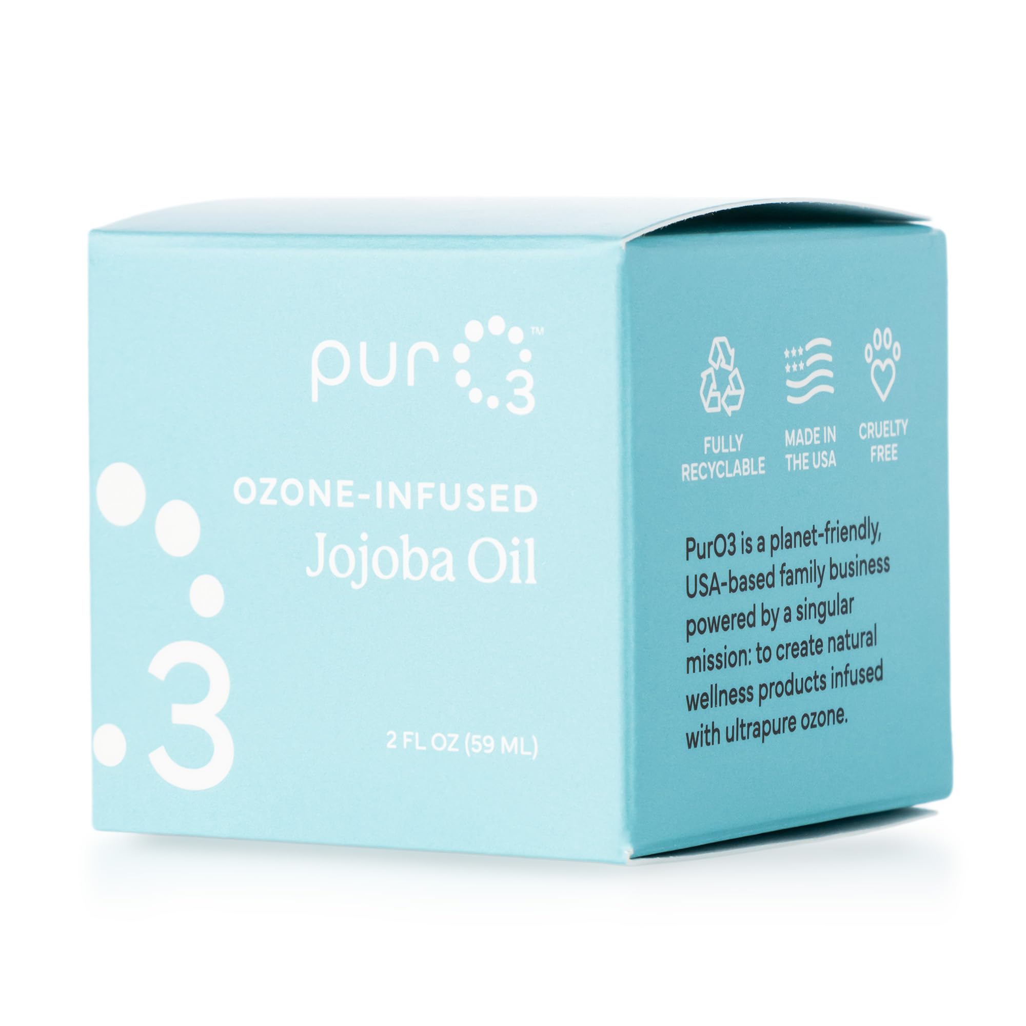 PurO3 aplicación suave para rostro y cuerpo, uso diario recomendado.