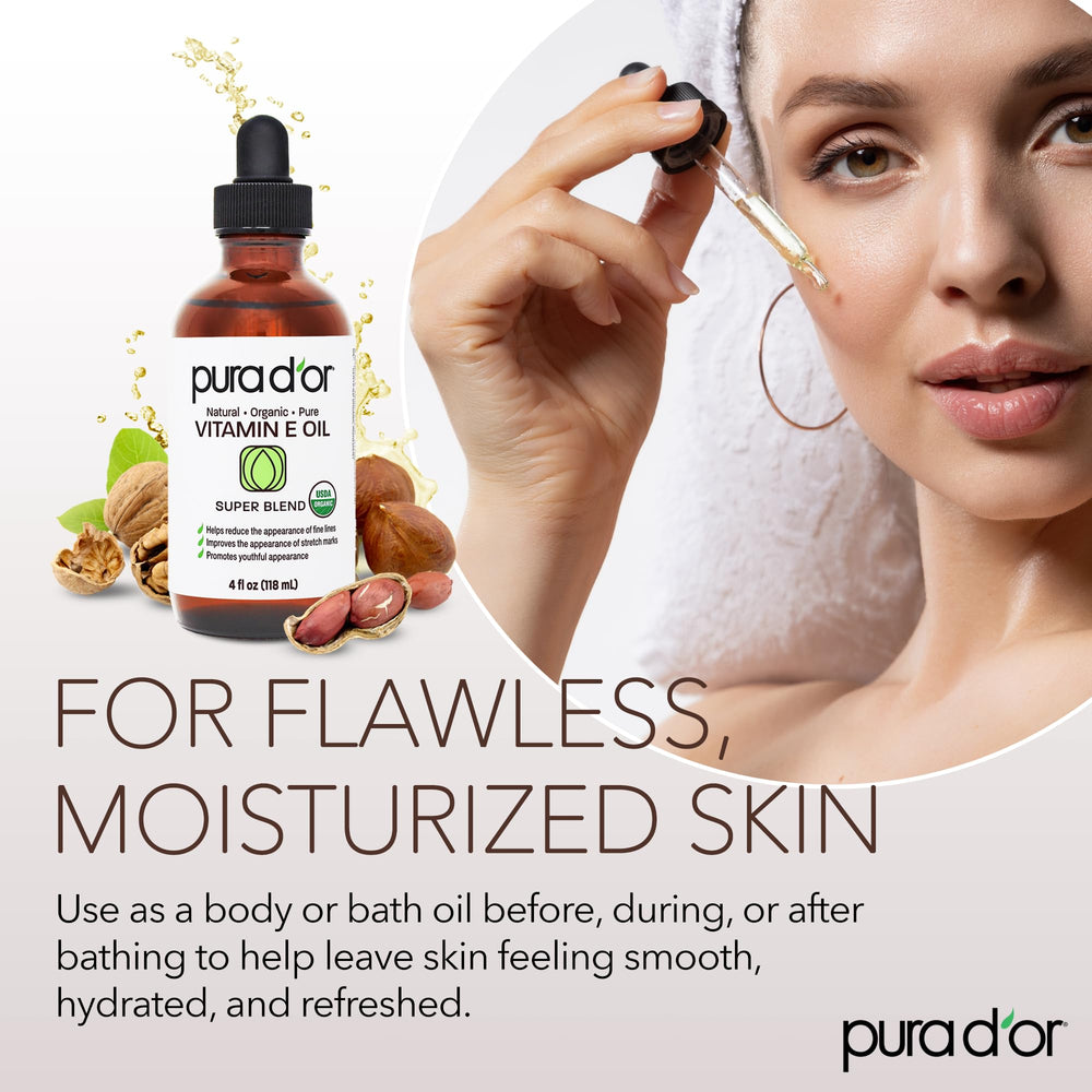 PURA D'OR Aceite Vitamina E, cuidado de cutículas para uñas sanas