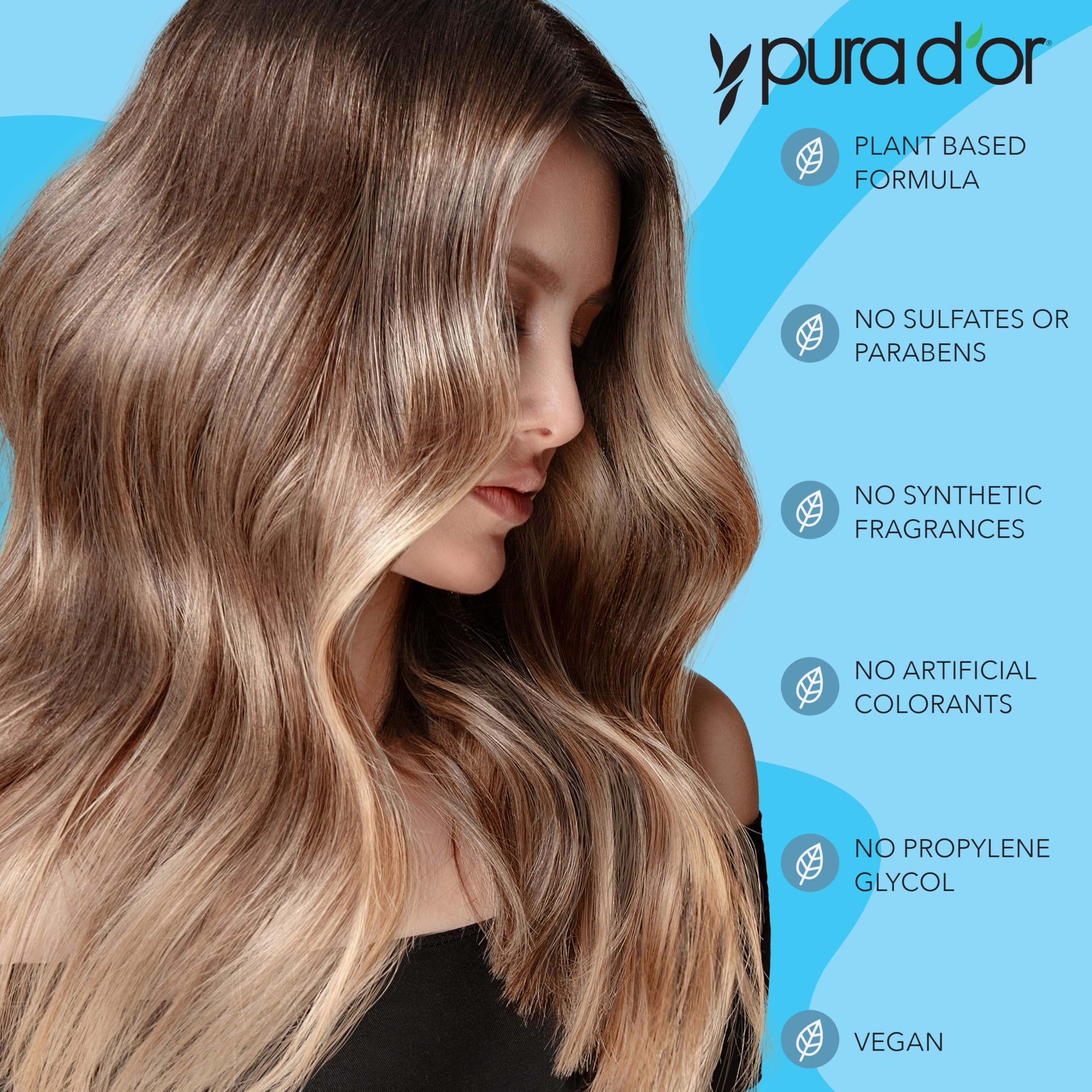 PURA D'OR Acondicionador base aloe para cabello más suave.