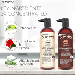 PURA D'OR acondicionador doble concentración para mayor volumen y suavidad diaria.