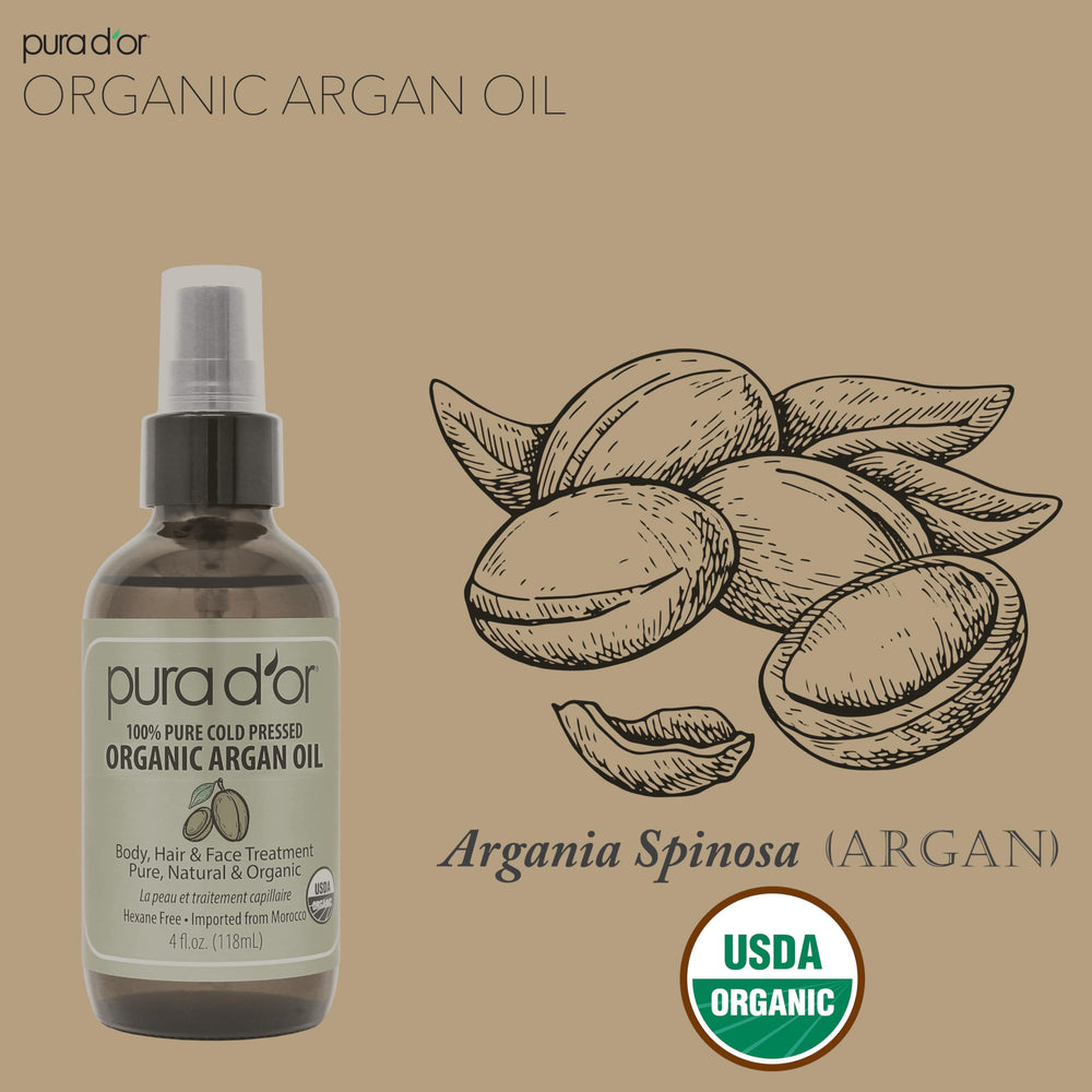 PURA D'OR cabello: brillo y control del frizz con aceite de argán.