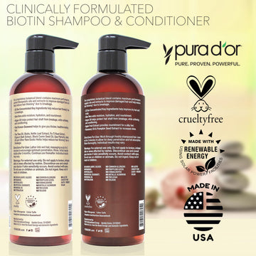 PURA D'OR envase reciclable para cuidado responsable del cabello.