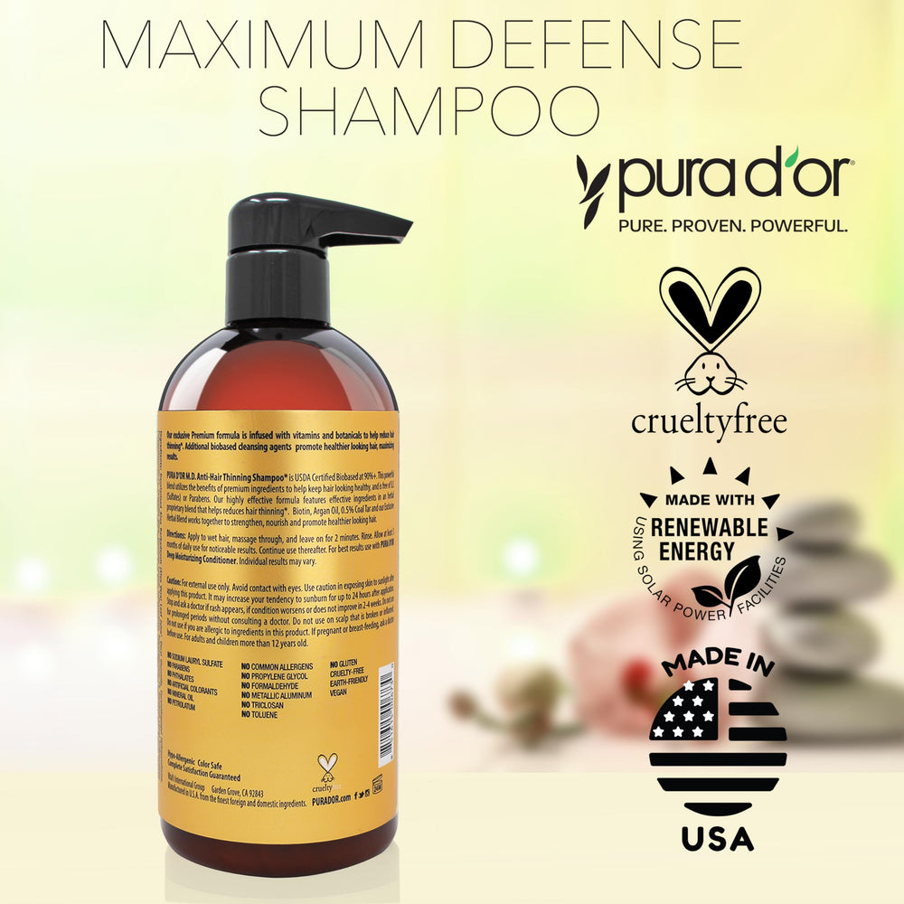 PURA D'OR envase renovable en botella para cuidado responsable.