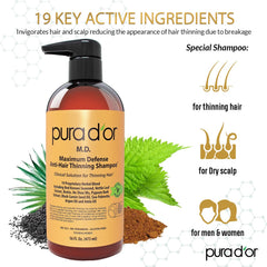 PURA D'OR MD Acondicionador Biotínico: cabello más grueso y manejable.