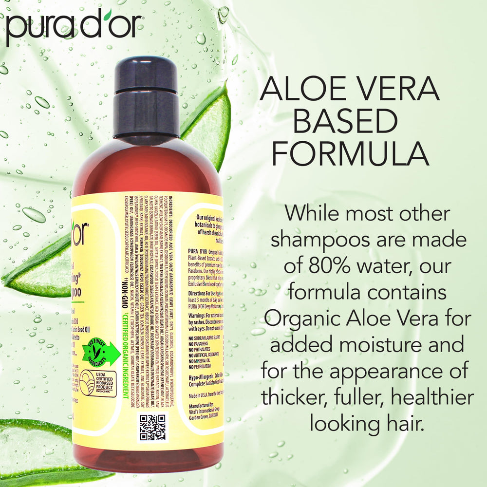 PURA D'OR: extractos-vegetales, nutrientes naturales para brillo saludable.