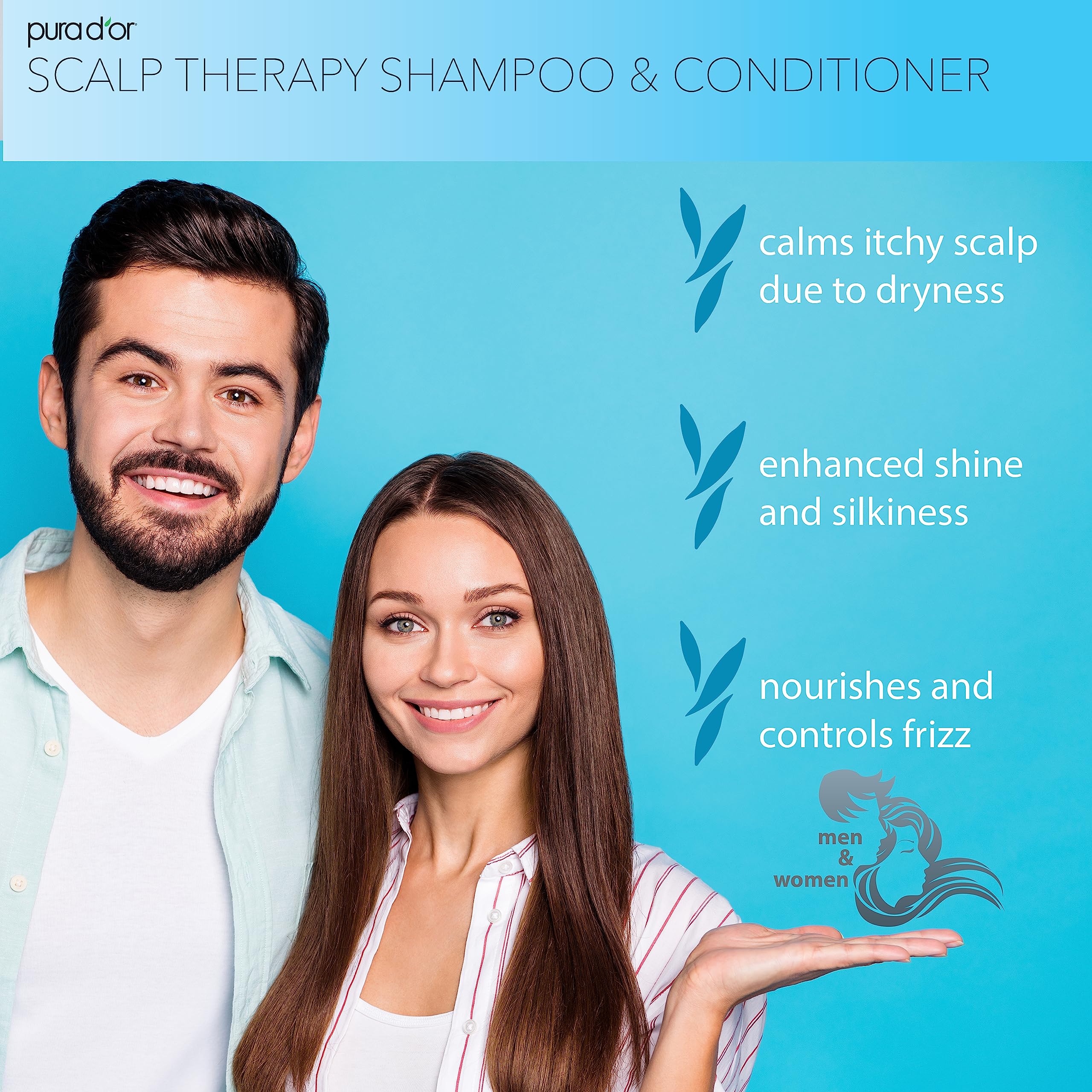 PURA D'OR Shampoing texture crèmeuse, application facile et agréable