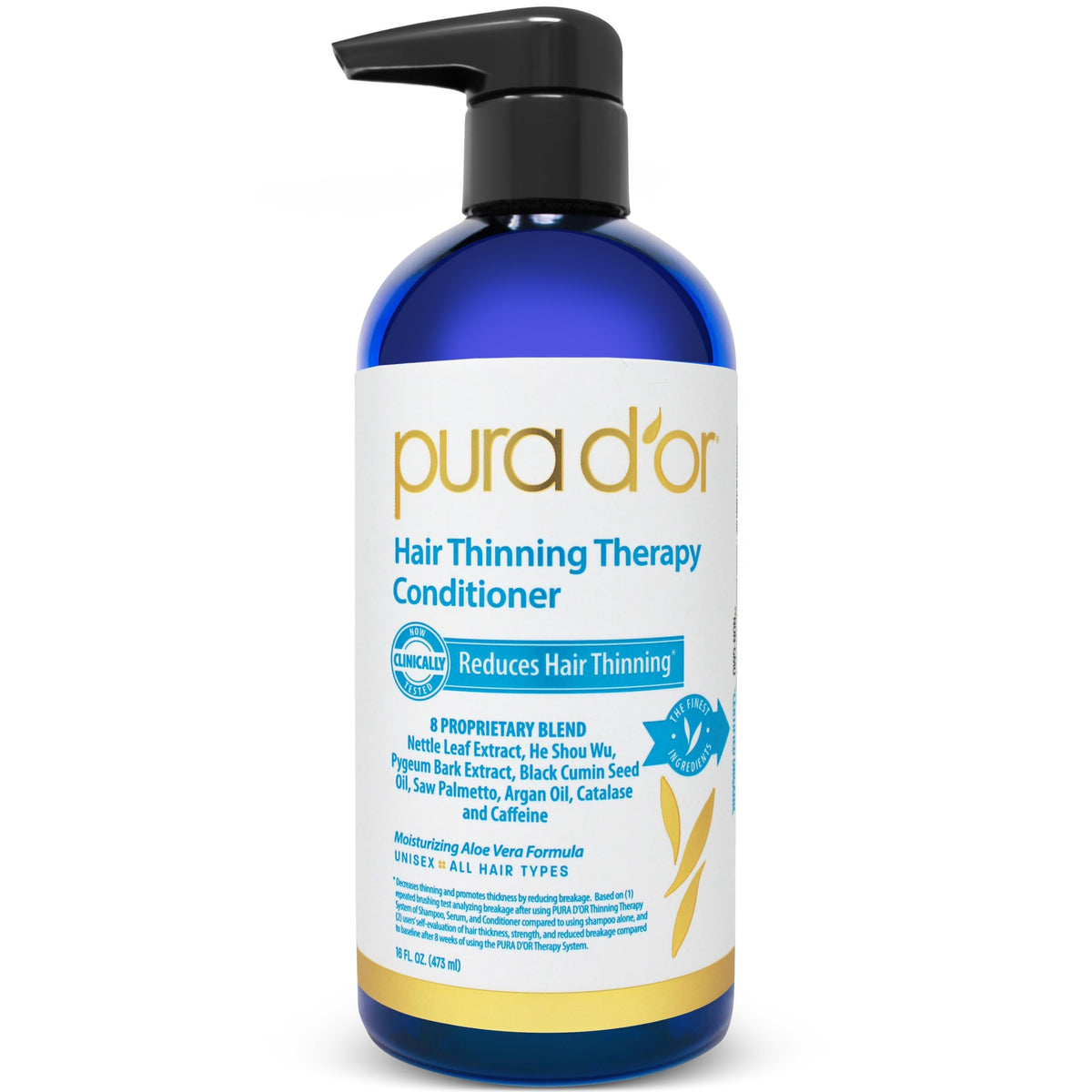 PURA D'OR acondicionador en botella fortalece cabello adelgazado