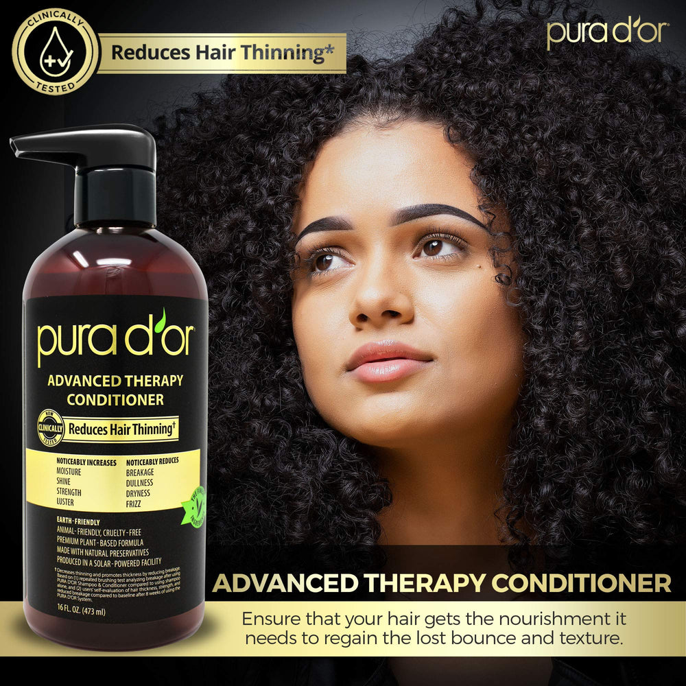 PURA D'OR Acondicionador Terapia Avanzada aplicacion-cabello – uso diario para peinado suave