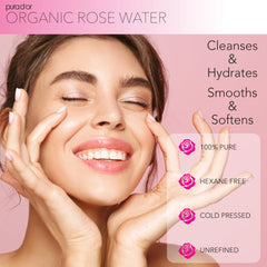 Niebla facial del tónico PURA D'OR agua de rosas organica