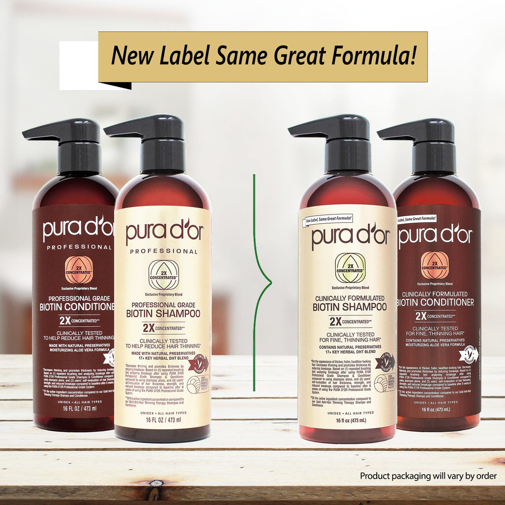 PURA D'OR uso diario para cabello sano y suave.