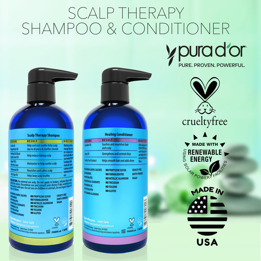 PURA D'OR Utilisation 3 en 1, shampoing-conditionneur pratique pour la douche
