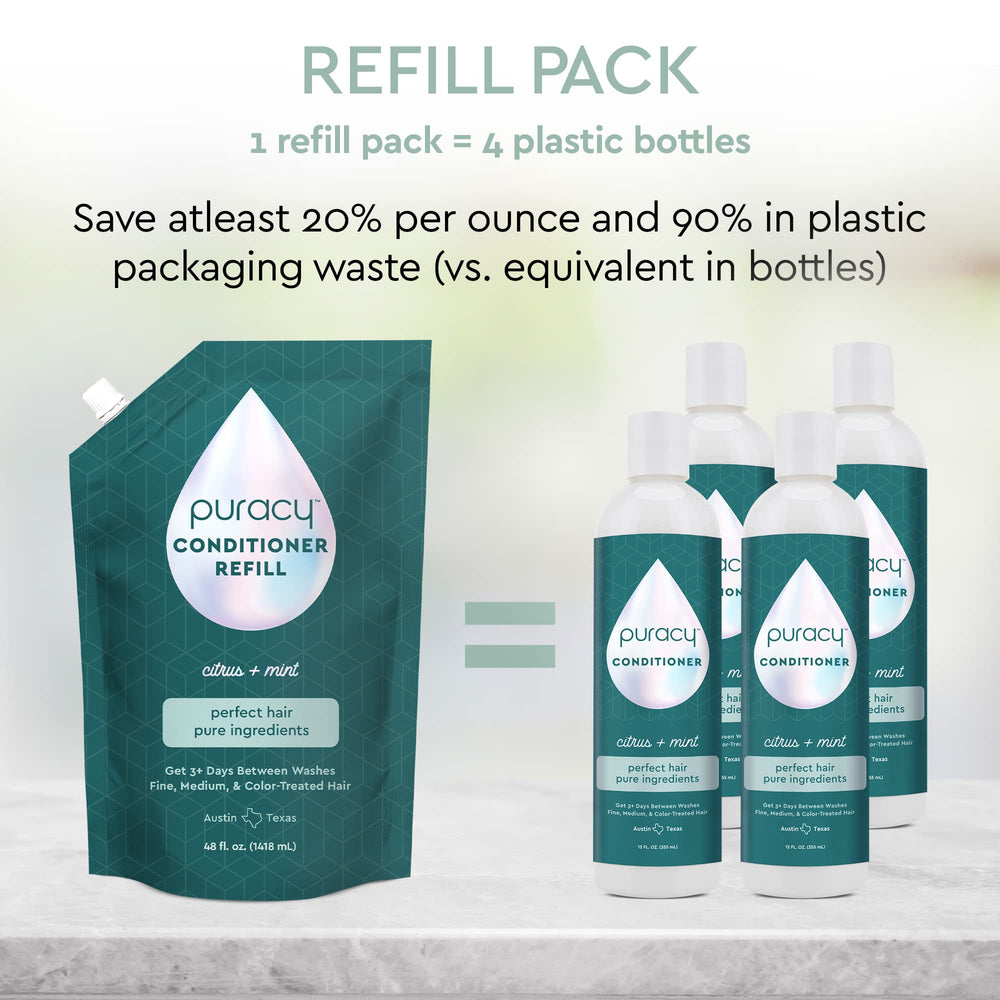 Puracy Acondicionador para cabello teñido; aporta brillo y suavidad duradera.