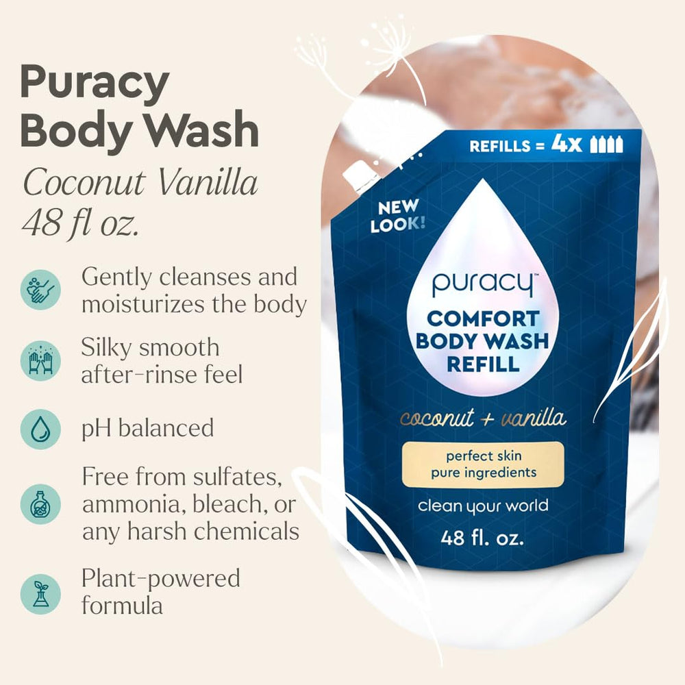 Puracy Cuerpo Lavado: espuma cremosa que deja la piel suave y limpia.