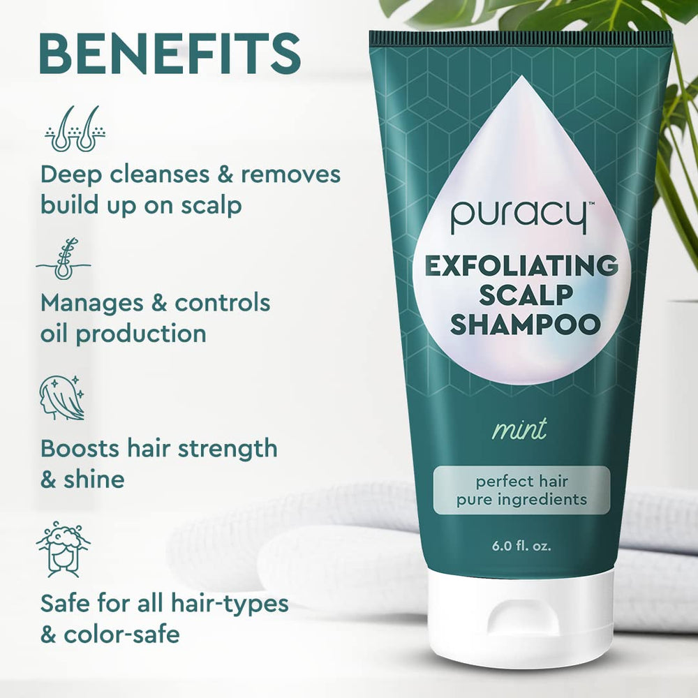 Puracy exfoliante cuero cabelludo con sal del Himalaya para exfoliación suave