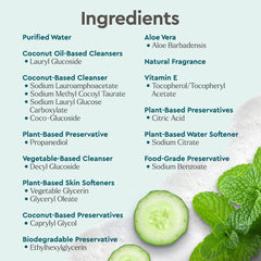 Puracy fórmula con vitamina E y aloe, piel más suave tras lavado.